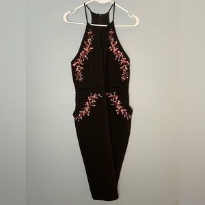 Bisou Bisou Women’s Michele Bohbot Black Sleeveless Knit Body con Dress, Size 8